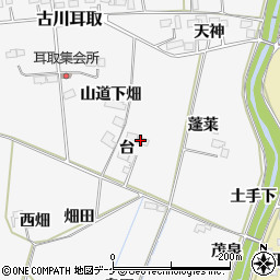 宮城県大崎市古川耳取台周辺の地図