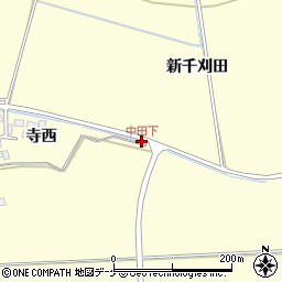 中田下周辺の地図
