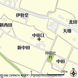 宮城県遠田郡美里町中埣中田江周辺の地図
