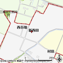 宮城県遠田郡美里町成田新西田周辺の地図