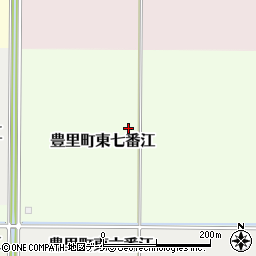 宮城県登米市豊里町東七番江周辺の地図