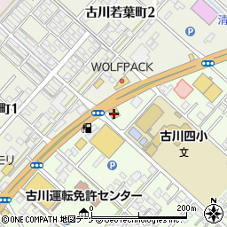 びっくりドンキー古川店周辺の地図