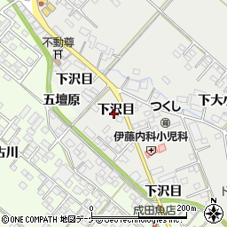 宮城県大崎市古川小泉下沢目周辺の地図
