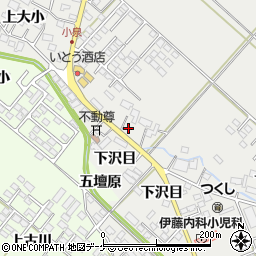 宮城県大崎市古川小泉下大小周辺の地図