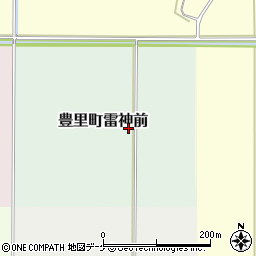 宮城県登米市豊里町雷神前周辺の地図