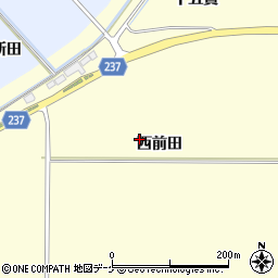 宮城県登米市豊里町西前田周辺の地図