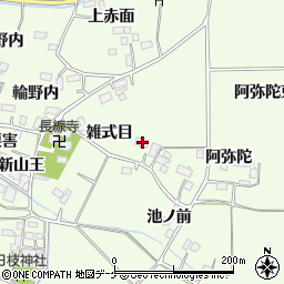 宮城県大崎市古川長岡針雑式目26周辺の地図