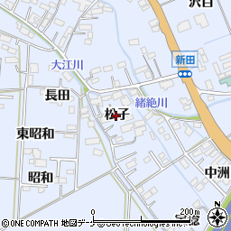 宮城県大崎市古川新田松子周辺の地図