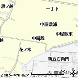 宮城県大崎市古川休塚中屋敷周辺の地図