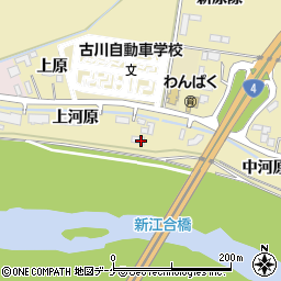 宮城県大崎市古川沢田上河原23周辺の地図