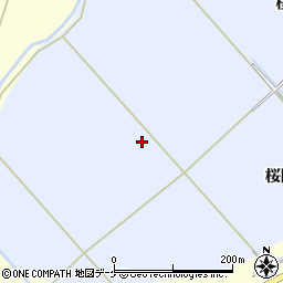 宮城県登米市米山町桜岡西新田周辺の地図