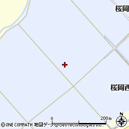 宮城県登米市米山町（桜岡新内谷地）周辺の地図