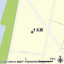 宮城県登米市豊里町十五貫周辺の地図