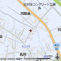 宮城県大崎市古川新田上宿52周辺の地図