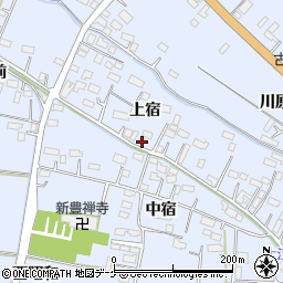 宮城県大崎市古川新田上宿38周辺の地図