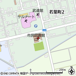 尾花沢市民図書館周辺の地図