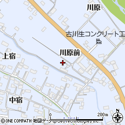 宮城県大崎市古川新田川原前周辺の地図
