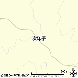 山形県北村山郡大石田町次年子周辺の地図