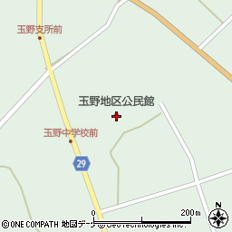 玉野地区公民館周辺の地図