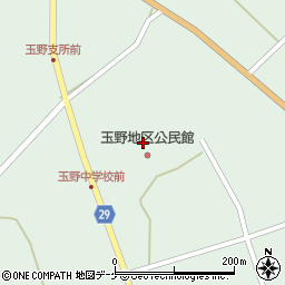 尾花沢市役所　玉野放課後児童クラブ周辺の地図