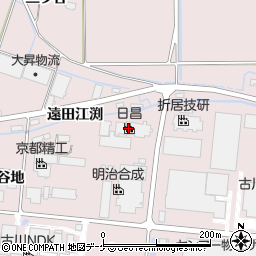 日昌株式会社　東北工場周辺の地図