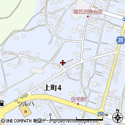 山形県尾花沢市上町4丁目3-22周辺の地図