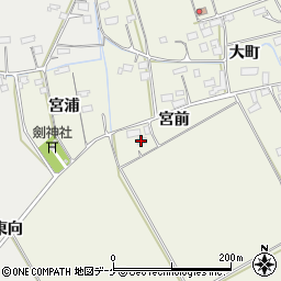 宮城県大崎市古川斎下宮前周辺の地図