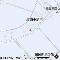 宮城県登米市米山町桜岡中新田155周辺の地図