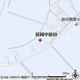 宮城県登米市米山町桜岡中新田153周辺の地図
