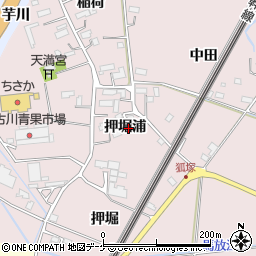 宮城県大崎市古川狐塚（押堀浦）周辺の地図