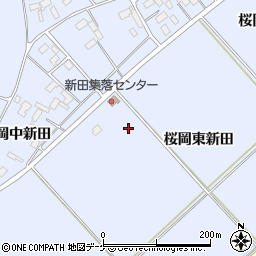 宮城県登米市米山町桜岡東新田周辺の地図