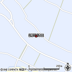 宮城県登米市米山町桜岡新田周辺の地図