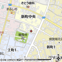 山形県尾花沢市新町中央1-6周辺の地図