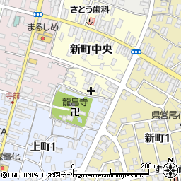 山形県尾花沢市新町中央1-8周辺の地図