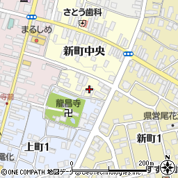 山形県尾花沢市新町中央1-7周辺の地図