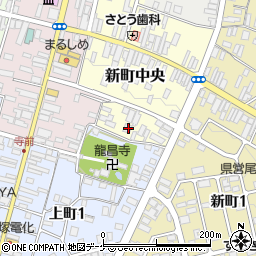 山形県尾花沢市新町中央1-10周辺の地図