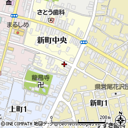 山形県尾花沢市新町中央1-32周辺の地図