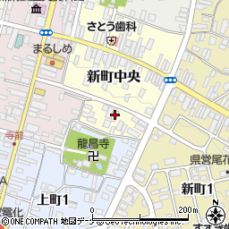 山形県尾花沢市新町中央1-27周辺の地図