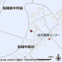 宮城県登米市米山町桜岡中新田143周辺の地図