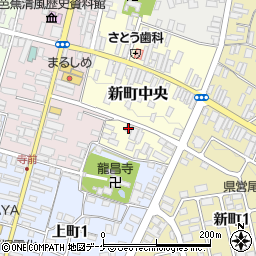 山形県尾花沢市新町中央1-25周辺の地図