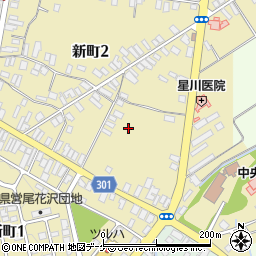 山形県尾花沢市新町周辺の地図