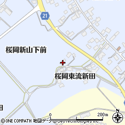 宮城県登米市米山町桜岡新山下前22周辺の地図
