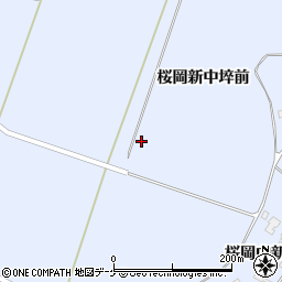 宮城県登米市米山町桜岡新中埣前周辺の地図