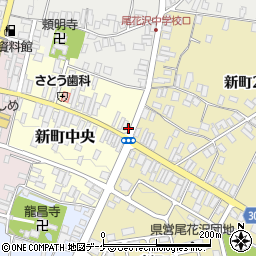 山形県尾花沢市新町中央3-47周辺の地図