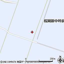 宮城県登米市米山町（桜岡中埣前）周辺の地図