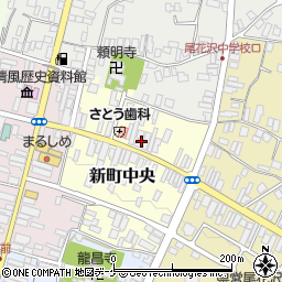 山形県尾花沢市新町中央周辺の地図
