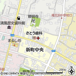 山形県尾花沢市新町中央3-14周辺の地図