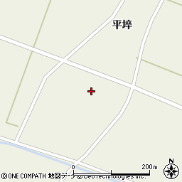 宮城県登米市米山町西野平埣66周辺の地図