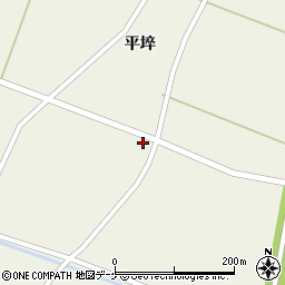 宮城県登米市米山町西野平埣42周辺の地図