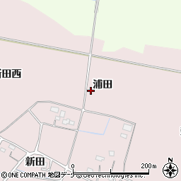 宮城県大崎市古川馬放（浦田）周辺の地図
